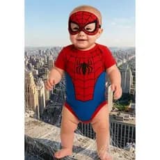 Body Bebê Homem aranha mesversaio tematico linha premium