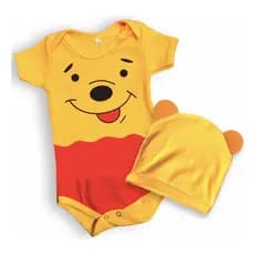 Body infatil urso pooh ursinho pote de mel mesversario tematico