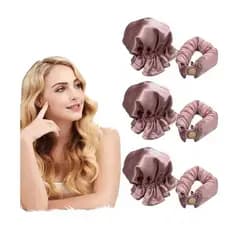 Kit 3 Mini Modelador de Cachos de Cetim (Heatless Curver)(Curling Rod) Cachos sem Calor