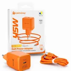 Carregador 45W GaN3 PPS Turbo Peining PE3335 com Cabo Reforçado