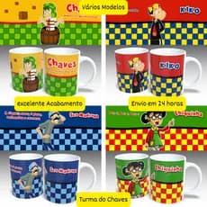 Caneca Turma do Chaves! Kiko, Chiquinha, Seu Madruga! Vários Modelos! Envio em 24 horas!