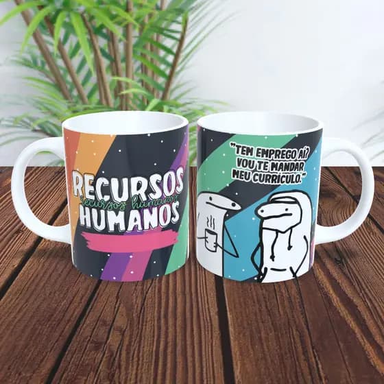 Caneca Flork para Profissionais de Recursos Humanos! Perfeita para quem ama RH! Envio em 24 horas!