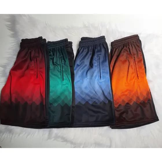Bermuda short Sublimada infantil e juvenil menino criança esportiva zíper no bolso