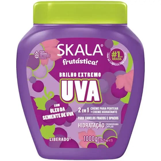 Creme de Tratamento Skala Frutástica 2 em 1 Uva 1kg