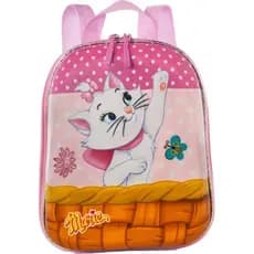 Mochila Infantil Gatinha Marie Rosa Tamanho Pequeno Lindo Design Resistente Leve Confortavel Escolares