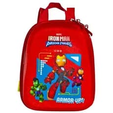 Mochila Infantil Homem De Ferro Vermelha Pequeno Super Heroi Leve Resistente Bolsa Escolar