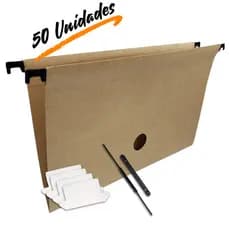 Caixa Pasta Suspensa Kraft Completa 200Gm 10 20 30 40 50 100 Unidades Completo