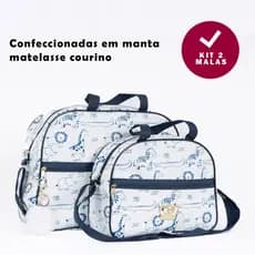 Kit Bolsa Mala Maternidade Menino e Menina Varias Estampas Mala de Mamãe Bebe Acompanha 2 peças ENVIO RAPIDO