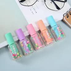 Kit Marca Texto Esmalte 5 Cores Pastel – Marca Texto Fofo Caneta Marca Texto Escolar Estética Kawaii