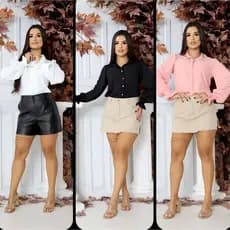 Camisa Manga Longa Femenina Social