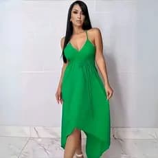 Vestido Feminino Envelope Alcinha Soltinho e Decote nas Costas - Versátil