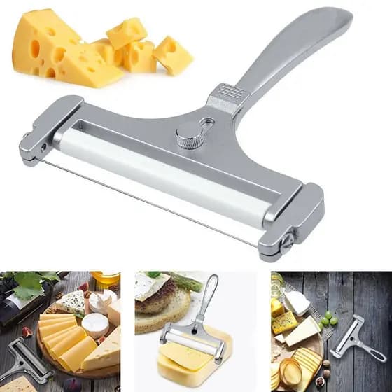 Fatiador De Queijo Ajustável Fatiador De Queijo, Espátula De Fio De Aço Inoxidável Fatiador De Frios Cortador De Queijo
