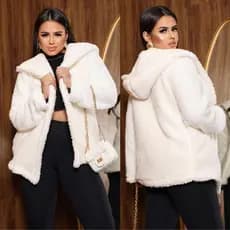 Casaco Teddy Feminino Blusa de frio Feminina Jaqueta Teddy Com Forro Inverno Casaco de Pele