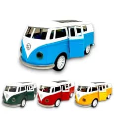 Kombi Miniatura Perua Carrinho Colecionador Abre Porta Fricção