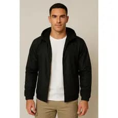 Jaqueta Corta-Vento Preta Impermeável Premium com Bolsos Fundos e zipper tratorado- Tamanhos P, M, G, GG