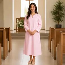 Bata Beca de batismo Rosa seca rápido para cerimônia religiosa evangélica
