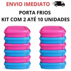 Kit Potes Porta Frios Premium 400ml com Tampa Plástica Resistente 2 até 10 unid
