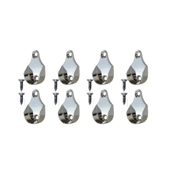 Kit com 8 UND Suporte Lateral Para Guarda Roupa Tubo Cabideiro Redondo