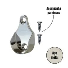 Suporte Lateral  Redondo Para Guarda Roupa Tubo Cabideiro