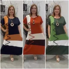 chemise feminino longo  Plus Size G1 ao G3 verão soltinho com bolso em malha visco lycra