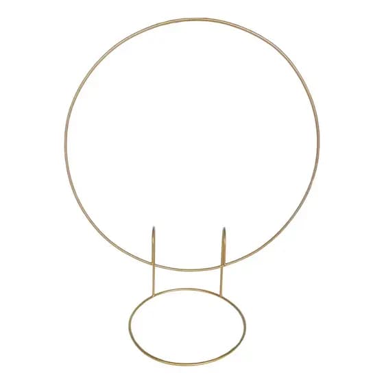 Arco De Mesa Redondo Dourado Festa Bexiga Mini 50cm