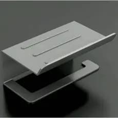 Porta Papel Higiênico Inox Suporte Banheiro Celular Parede Apoio Sanitário Pendura Gancho