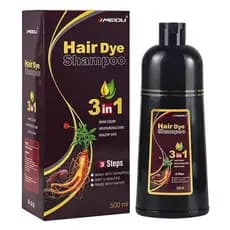Shampoo Instantâneo MEIDU para Coloração de Cabelo Mulheres Cinza Homens - 3 em 1 500ml