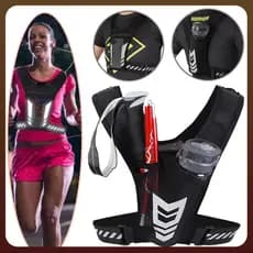 Colete Esportivo Refletivo Para Ciclismo E Corrida Noturna Com Bolso Para Garrafa De Água E Bolso Para Celular