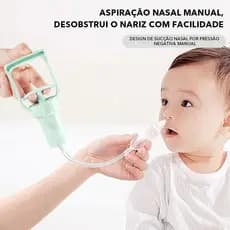 Aspirador Nasal Portátil Aspirador Manual de Nariz com Forte Sucção Limpeza De Muco