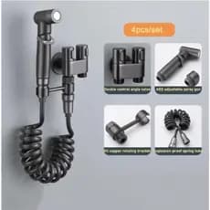KIT BANHEIRO Ducha Higiênica Duas Saídas De 1/2 Mm Com Registro Conjunto De Pulverizador