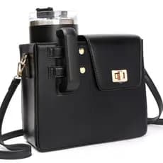 Bolsa Crossbody OKCCE com Porta Garrafa, Ideal para Academia e Caminhada, Bolsa de Água Hands-Free com Múltiplos Bolsos