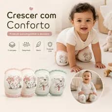 Joelheira Infantil Antiderrapante e Antiqueda com Proteção Respirável para Bebê Recém-Nascido
