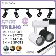 Trilho De Ponto Led Para Eletrificação De Cascalho Preto Tubinho E Branco 15W 360 ° Luz Branca , Neutro Amarelo Bivolt 1