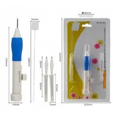 Kit Caneta Agulha Mágica Bordado Ponto Russo-pudian