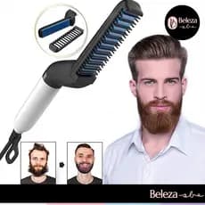 Chapinha modelador Pente Portatil para cabelo e barba masculino Pente Eletrico Escova Alisadora