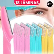 Kit Econômico com 6/12/18 Navalhas para Sobrancelha com Proteção – Aparar com Segurança