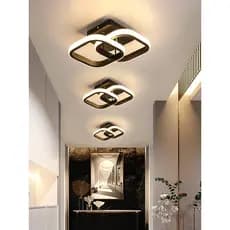 (3 cores em 1 luz) Luminária De Teto Led Minimalista Moderna Pendente Lustre Plafon para Sala Quarto Cozinha