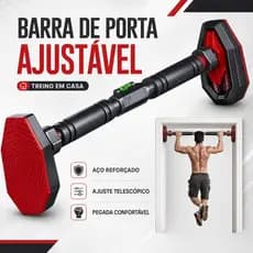 Barra Fixa Porta Exercício Calistenia Treino Musculação Crossfit Profissional Com Nível Ajustável  65 A 100 cm