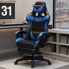 Cadeira Gamer Profissional Escritório Ergonômica Reclinável Confortável Com Rodinha E Apoio Para Pés