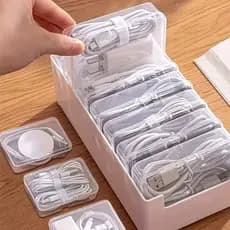 Kit De Caixa Organizadora De Cabos De Plástico Com 7/11/22 Caixas De Armazenamento Transparentes