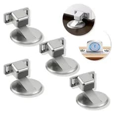 Prendedor Porta Tampa Magnética Em Aço 304 Inoxidável Ultra Fino Slim Prateado Redondo