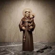 Estátua Religiosa de Santo Antônio com Menino Jesus – Imagem Sagrada para Decoração e Proteção