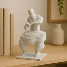Escultura Transformação Corpo Saudável 19cm | Ideal para Nutricionista, Esteticista, Personal