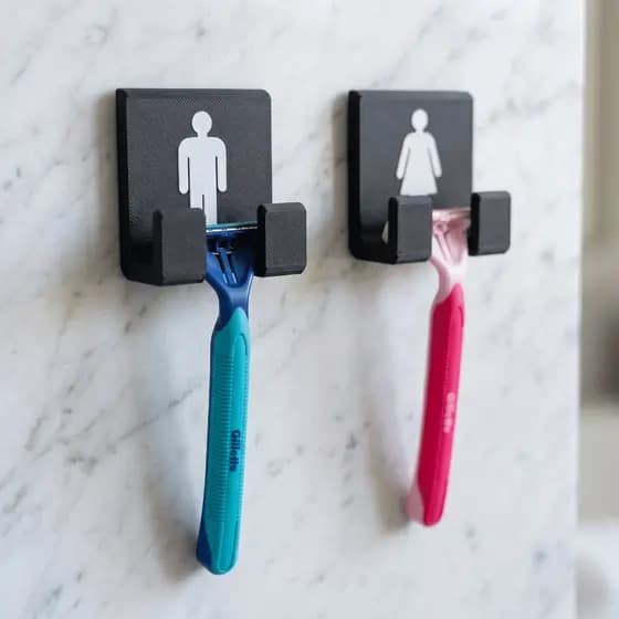Par de Suporte Para Aparelho de Barbear Criativo Decorativo Masculino e Feminino Envio Imediato
