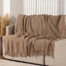 Manta Xale de Sofá com Franja vários tamanhos | Decoração e Proteção | Toque Macio e Elegante