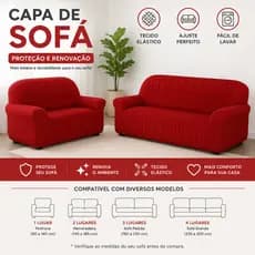 Capa de Sofá 2 e 3 Lugares Elástica | Toque Macio + Lavável (LO)