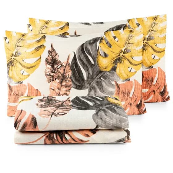 Porta Travesseiro Piquet Estampado 70x50 Matelado Premium Decorativo Macio Elegante
