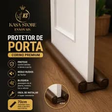 Protetor de Porta Corino Premium 70cm Veda Ar Poeira Insetos Reduz Ruído Fácil Instalação Alta Qualidade Durável