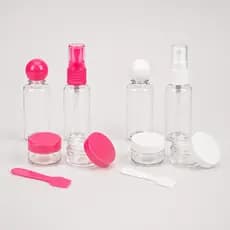 Kit Frascos Para Viagem 5 Peças Porta Cosméticos Shampoo Creme Organizador Necessaire