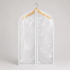 Capa Protetora Transparente para Roupas com Zíper 60x80 Organizador Guarda Roupa Contra Poeira Mofo